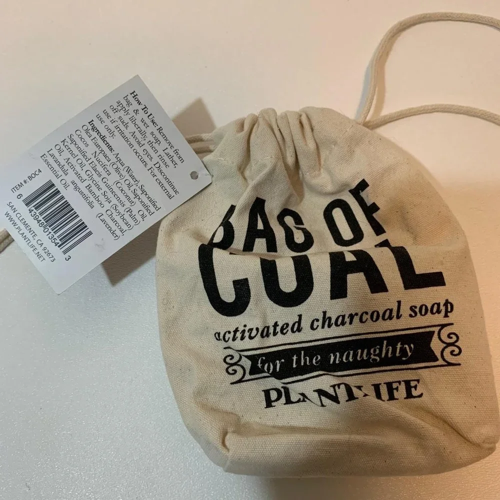 Bag of Coal for the Naughty Charcoal Soap‎
